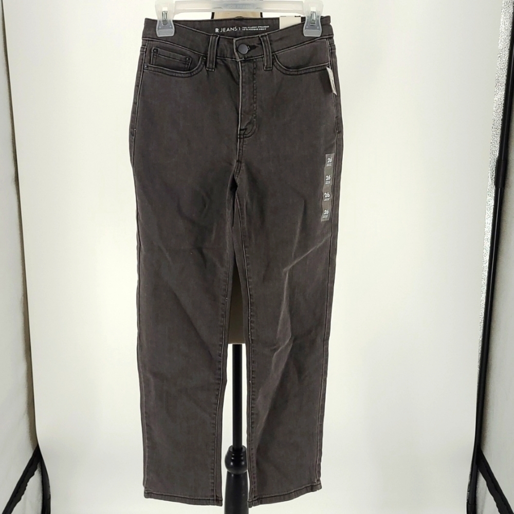 R Jeans Size 26 Classic Straight Black Ankle Jeans
